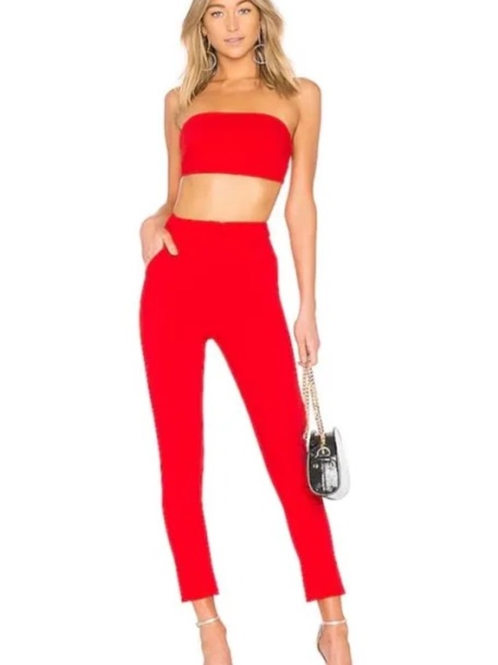 by the way. / superdown Remy Bandeau Pant Set in Red